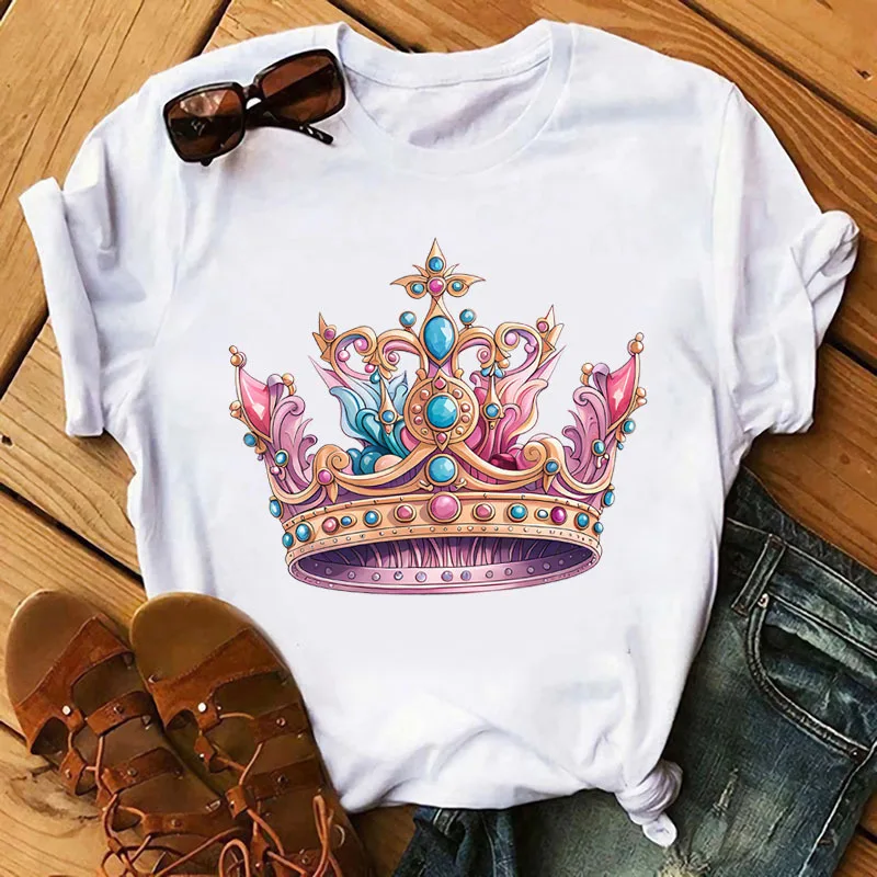 Gorgeous Gemstone Dream Crown DTF Thermo Sticker Decals Heat Transfer On Clothes Iron On Patch For Hoodies Press Print Washable