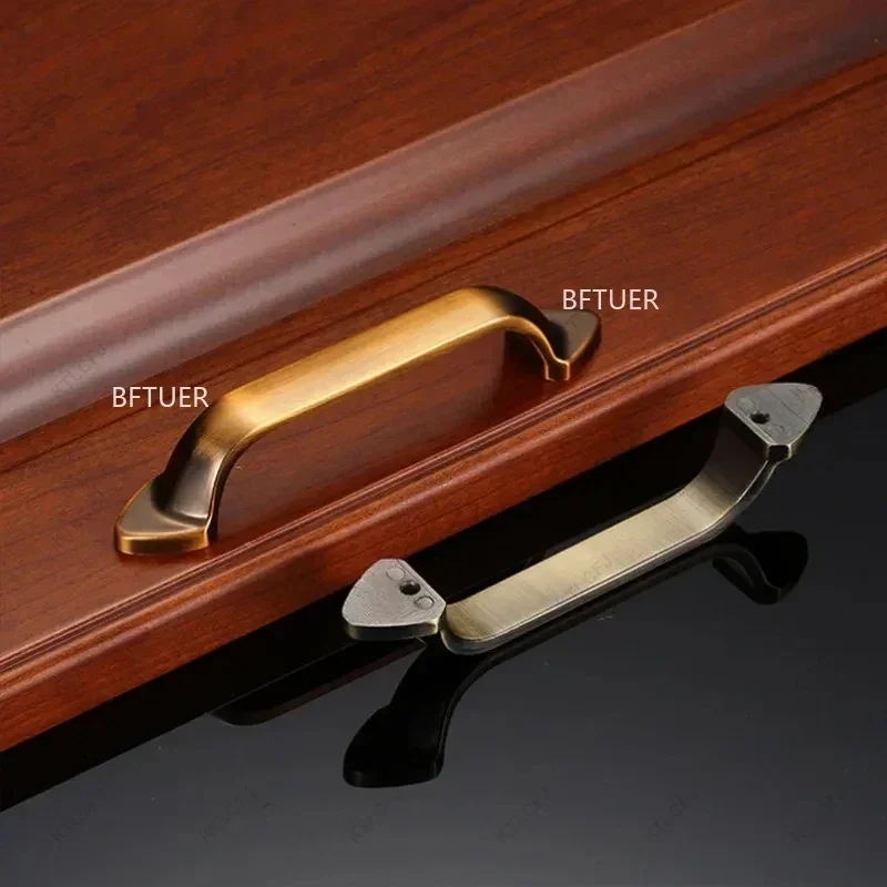 Modern Minimalist Handle Cabinet Door Wardrobe Black Coffee Color Handle American Style Rural Square Drawer Shoe Cabinet Handle