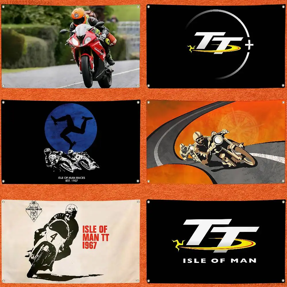 

Ft Isle Of Man TT Flag Dormitory Family Wall Banner Outdoor Activities Atmosphere Tapestry Decor