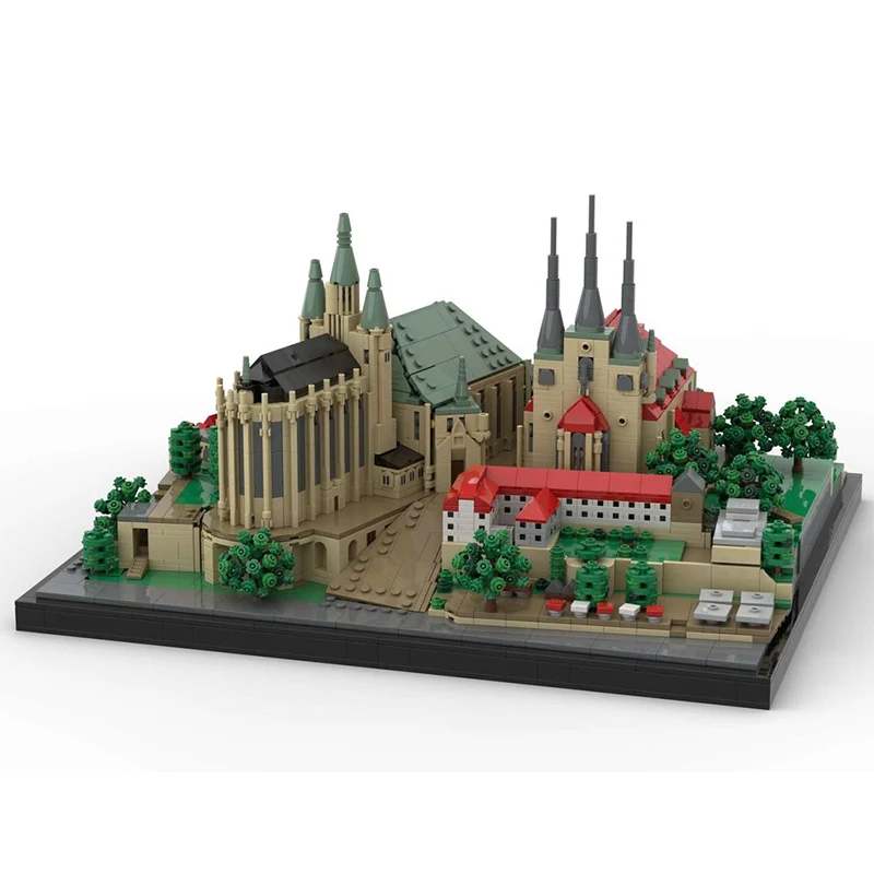 City Street View Model MOC Building Bricks Cathedral And Church Modular Technology Gifts Holiday Assemble Toys Suit Display