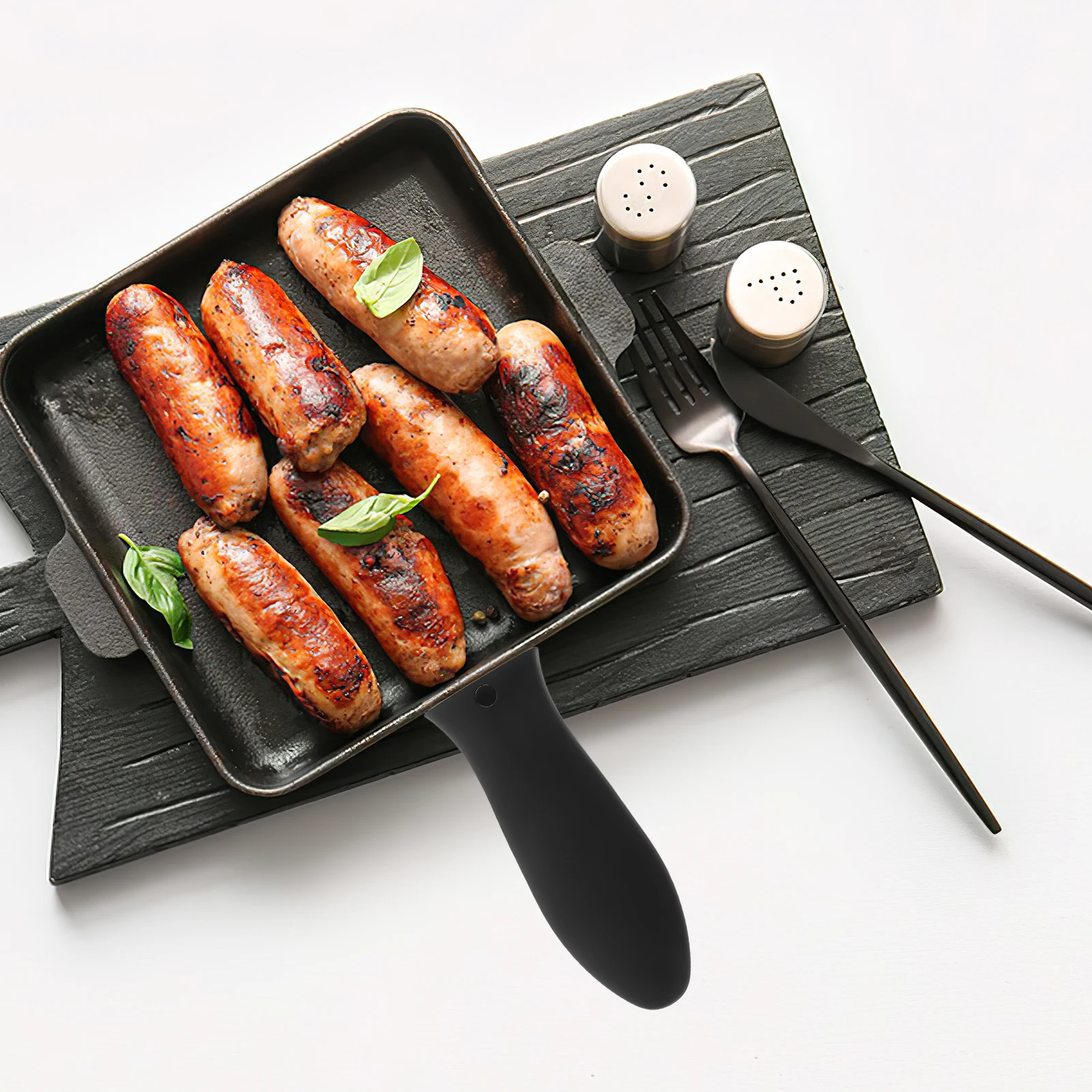 

8 Pcs Pot Handle Cover Heat Resistant Silicone Cast Iron Pan Holder Sleeve Silica Gel Protector