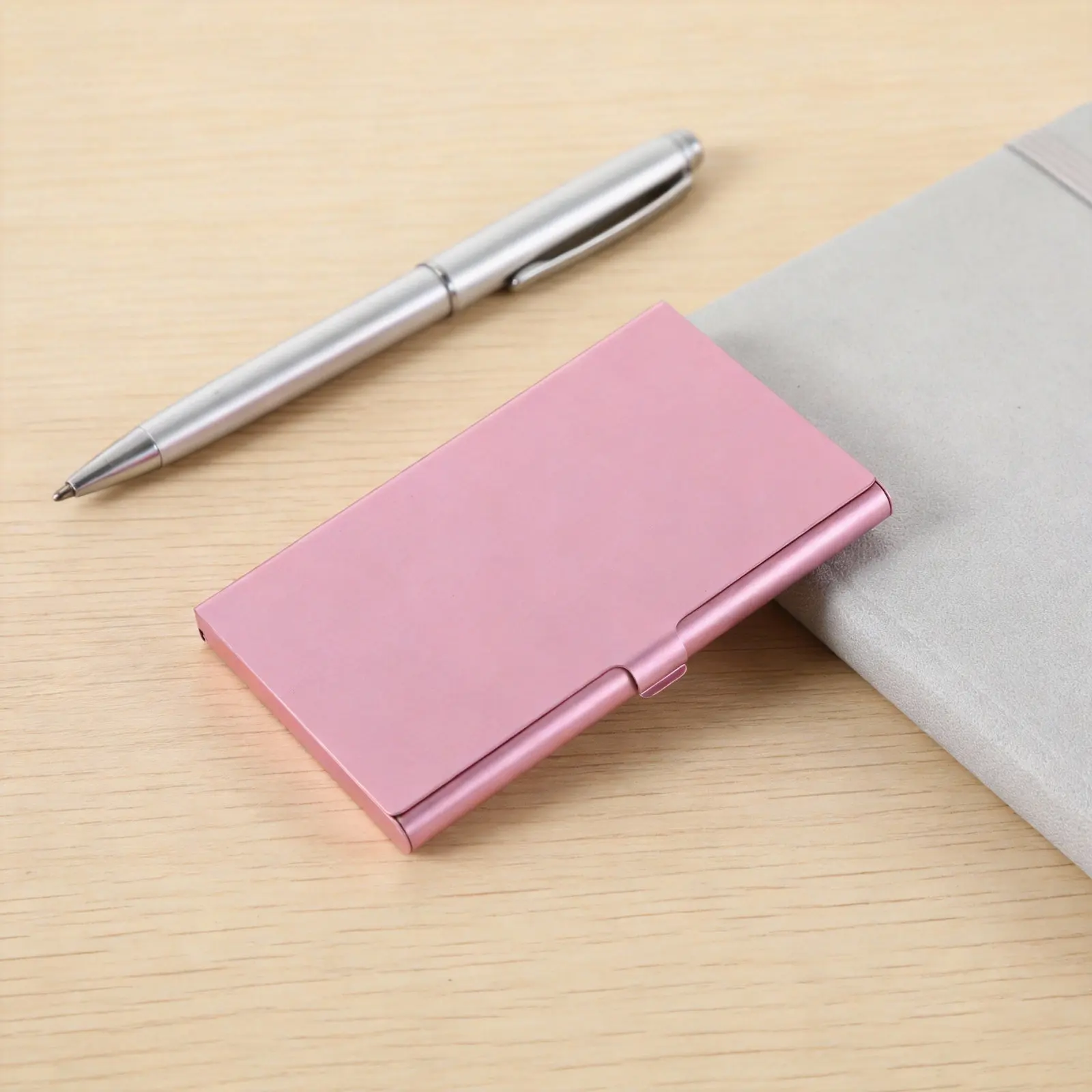 2Pcs Metal Resistant Business Card Holder For Purse Card Holder Office Worker Aluminum Alloy Slim Water Women Pocket