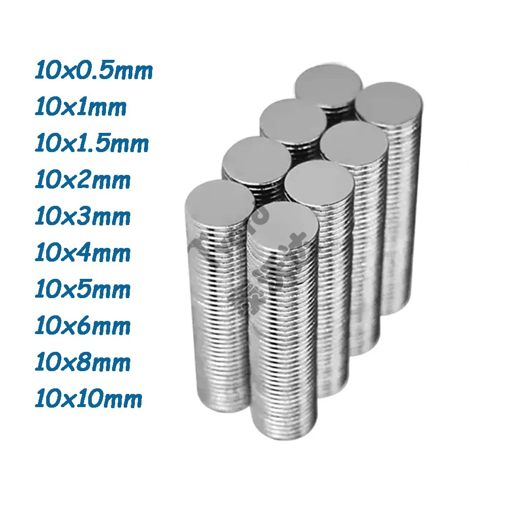 

Powerful Magnets Strong Disc Magnets for Fridge DIY Building Scientific Craft 10x0.5/1/1.5/2/3/4/5/6/8/10mm-Diameter x Thickness