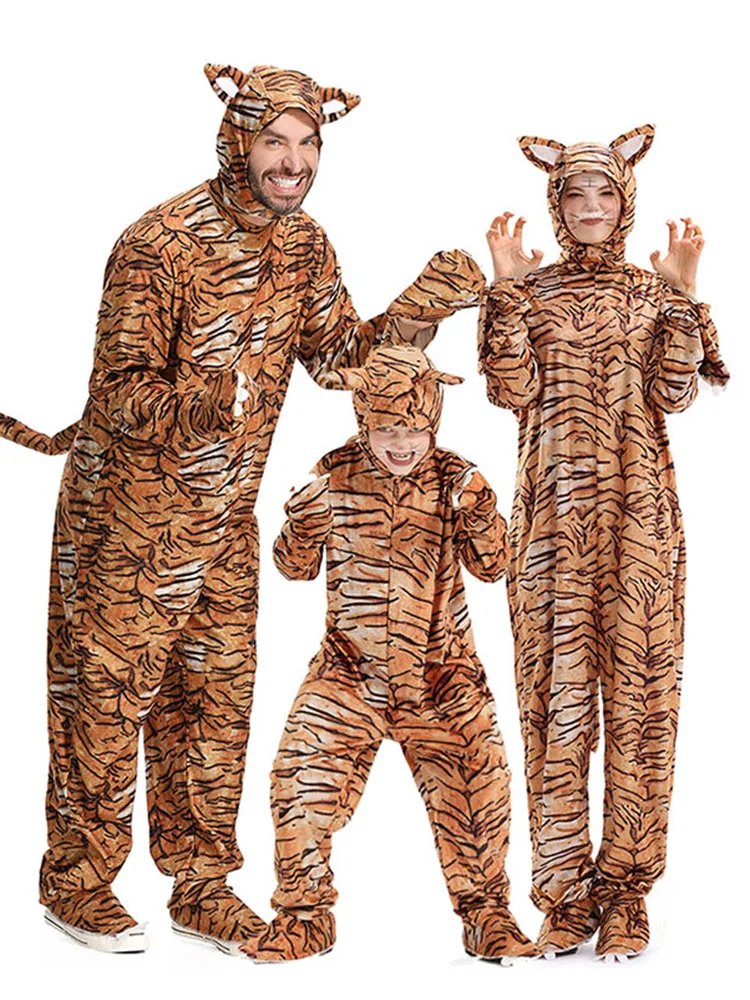 

Взрослый костюм тигра на Хэллоуин, животное Par, трансформация, сценическое представление, косплей, традиционный национальный костюм, женская мода