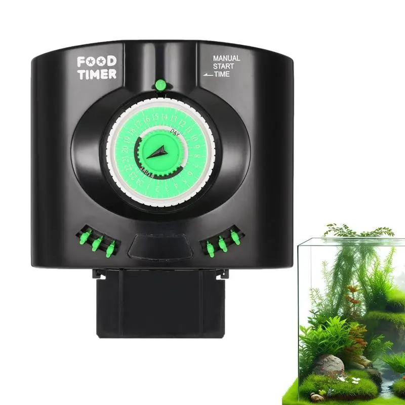 Fish Food Dispenser Automatic Aquarium Fish Feeder With Timer Firmly Fixed Electric Auto Fish Feeder For Different Types Of Fish