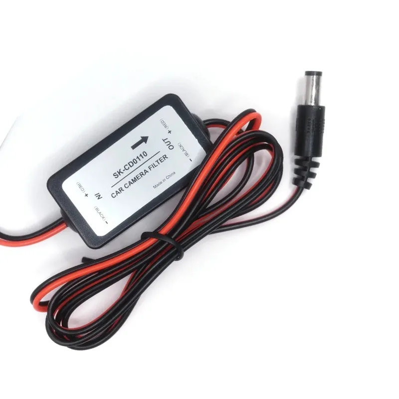 SK-CD0110 12V Rear Camera Filter Rectifier Ballast Eliminate Screen Flicker Stabilize Backup Vision Signal for Vehicle Reverse