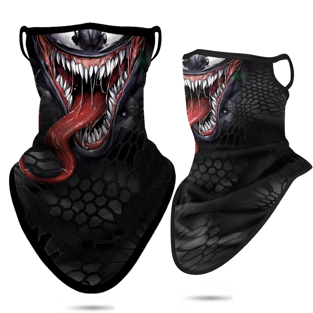AliExpress ORNATE ZITHER Winter Half Mask Halloween Ear loop Sport Bandana Breathable Balaclava Hood Venom Protective Face Shield Cycling Neck Gaiter Men