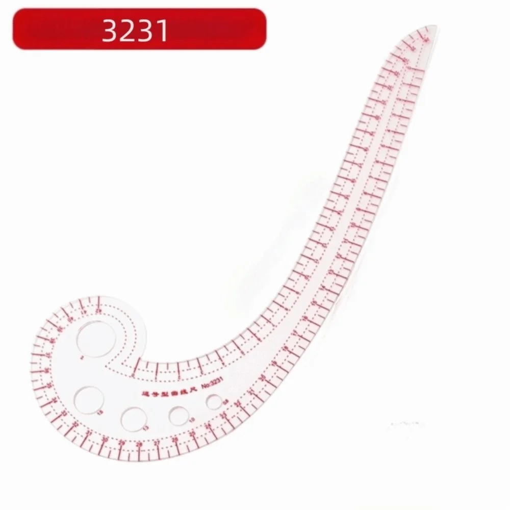 Flexible French Curve Ruler High Precision Clear Lines Dressmaking Ruler Complete Tools Plastic Tailoring Template