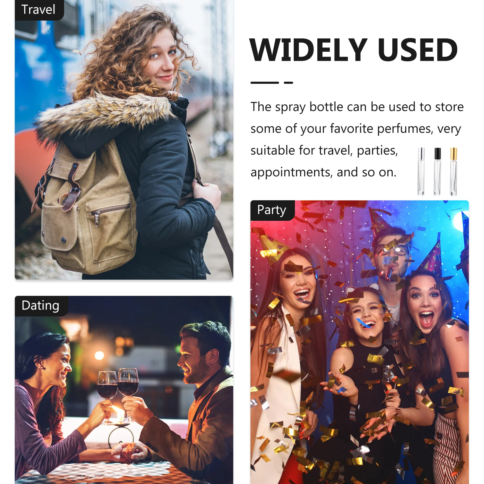 3 шт. стеклянные распылители многоразового использования, пустой портативный герметичный практичный дорожный распылитель для макияжа, стеклянная бутылка 3 шт. стеклянные распылители многоразового использования, пустой портативный герметичный практичный дорожный распылитель для макияжа, стеклянная бутылка