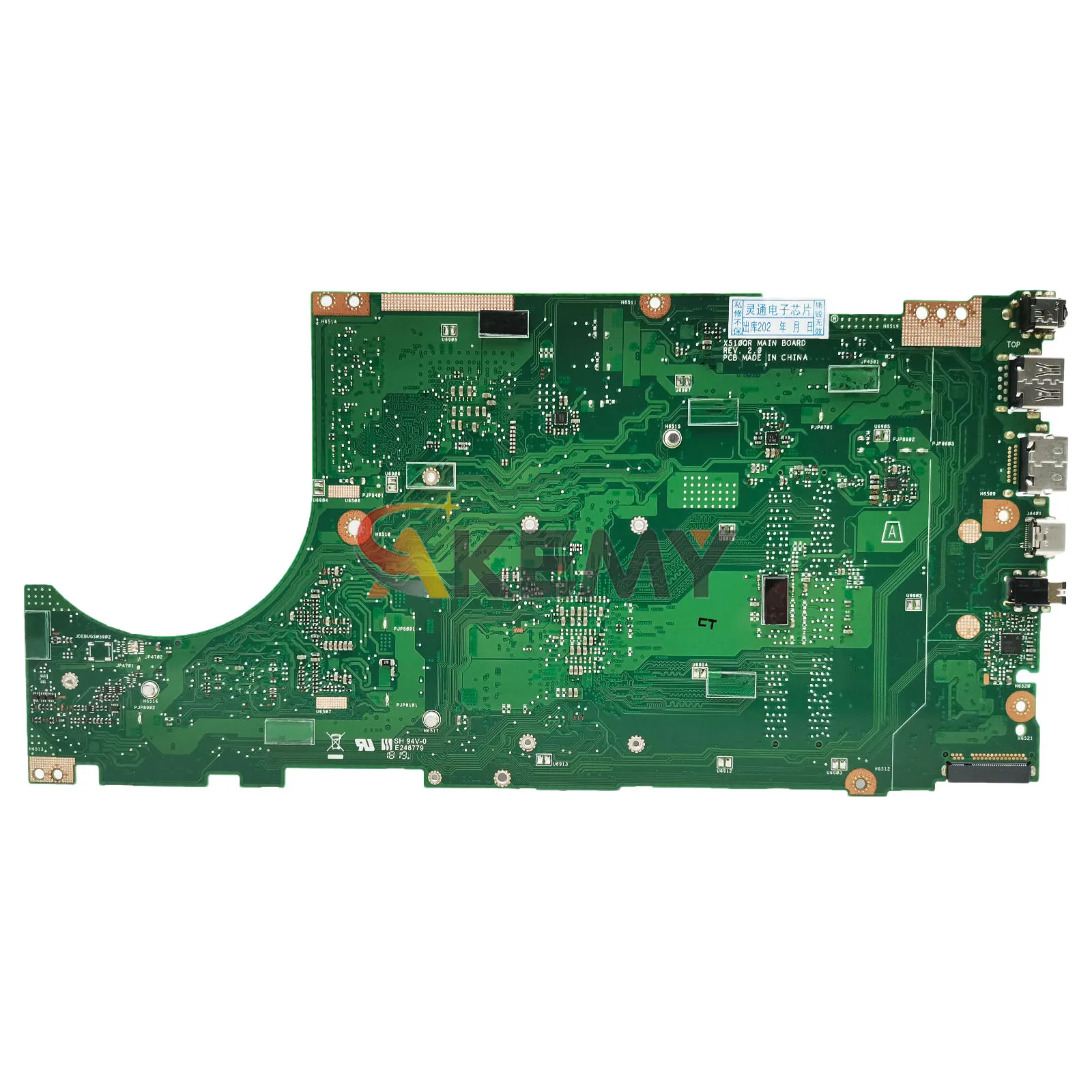 Placa base para ordenador portátil X510QR para ASUS VivoBook V580Q X510Q X510QR F510Q A510Q placa base para portátil con CPU A10 A12 100% pruebas OK stk