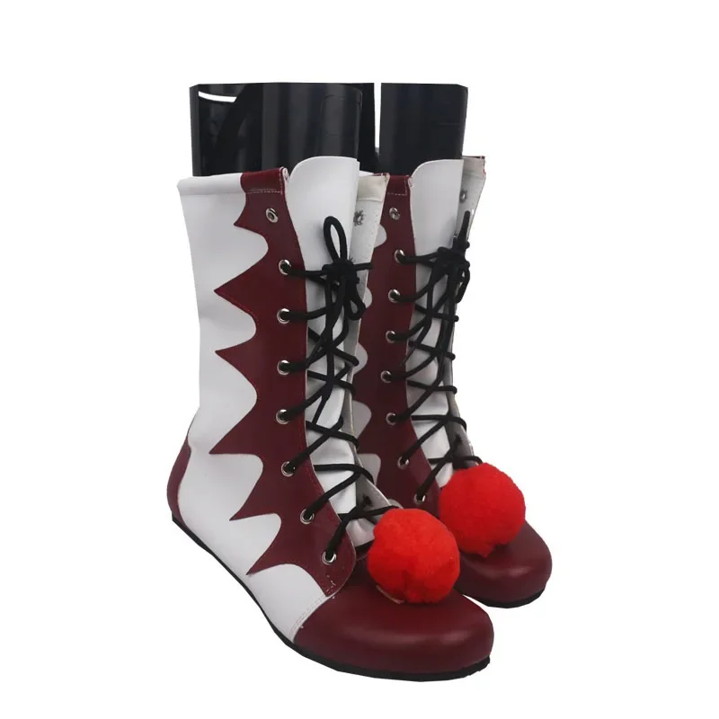 Stephen King Shoes Mask Cosplay Scary Clown Boots Men Custom Halloween Christmas Costumes Accessories