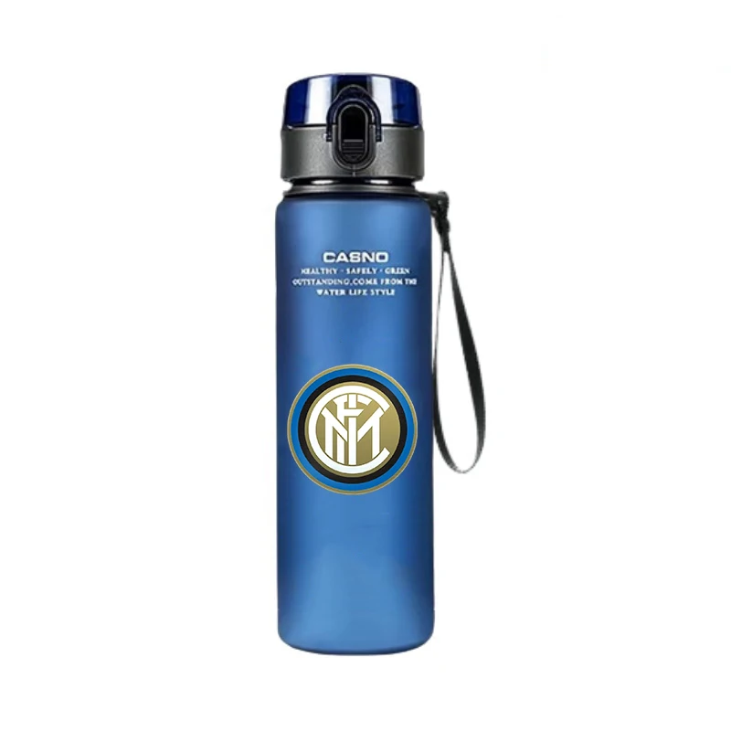 Bouteille d'Eau de Football Européenne, Emblème de Club de Football, 560ml, Tasse à Café Portable, Couvercle Rabattable, Cadeau