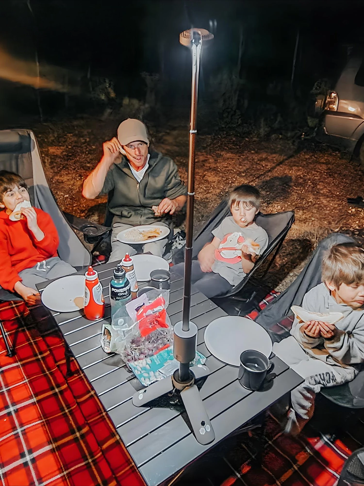 ضوء التخييم في الهواء الطلق، عمر بطارية طويل، سعة كبيرة، المشي لمسافات طويلة، ضوء خيمة قابل للسحب في حالات الطوارئ، مصباح يدوي متعدد الوظائف #5