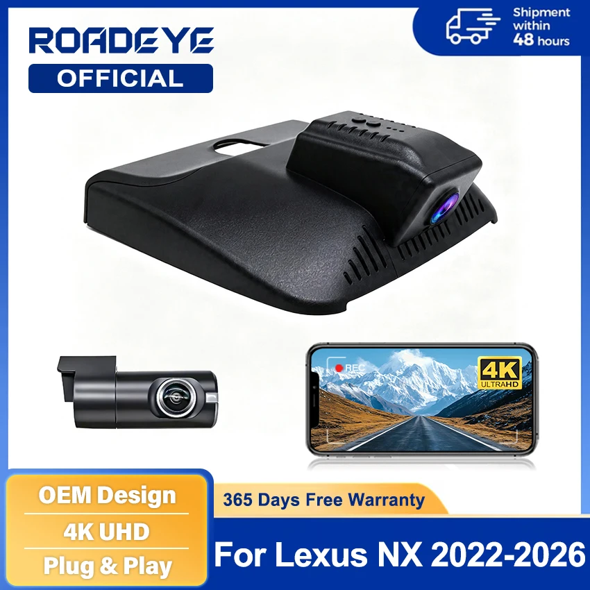 4K UHD 2160P Plug and Play WiFi APP Monitor Dashcam Car DVR Video Recorder For Lexus NX 2022 2023 2024 2025 2026