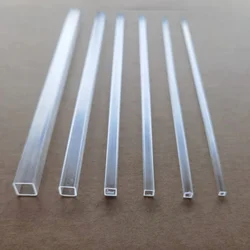Square Acrylic Pipe, Transparent Plexiglass Tube, Hollow Duct, PMMA, Cantal Length 200mm, 3X3, 4X4, 5X5, 6X6, 8X8