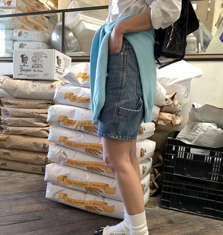 Allentato Casual Blu Jean orts 3/4 Lunghezza Abbigliamento da lavoro Sle Estate Jeans a vita alta Tessuto Stu Ferver Loose Fit Blu Denim orts