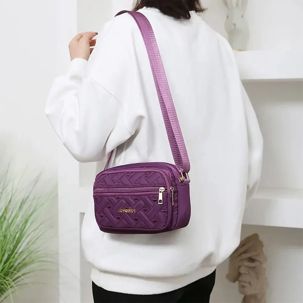 Nieuwe Mode Borduurtas Vrouwen Rits Handtas Vrouwen Nylon Vierkante Handtassen Dames Schouder Cross Body Vrouwelijke Tas