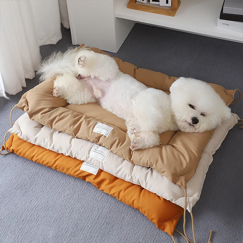 Thickened Warm Pet Cage Mat Adjustable Drawstring Design Soft Comfort Pet Sleeping Cushion Autumn Winter Dog Bed for Dogs Cats