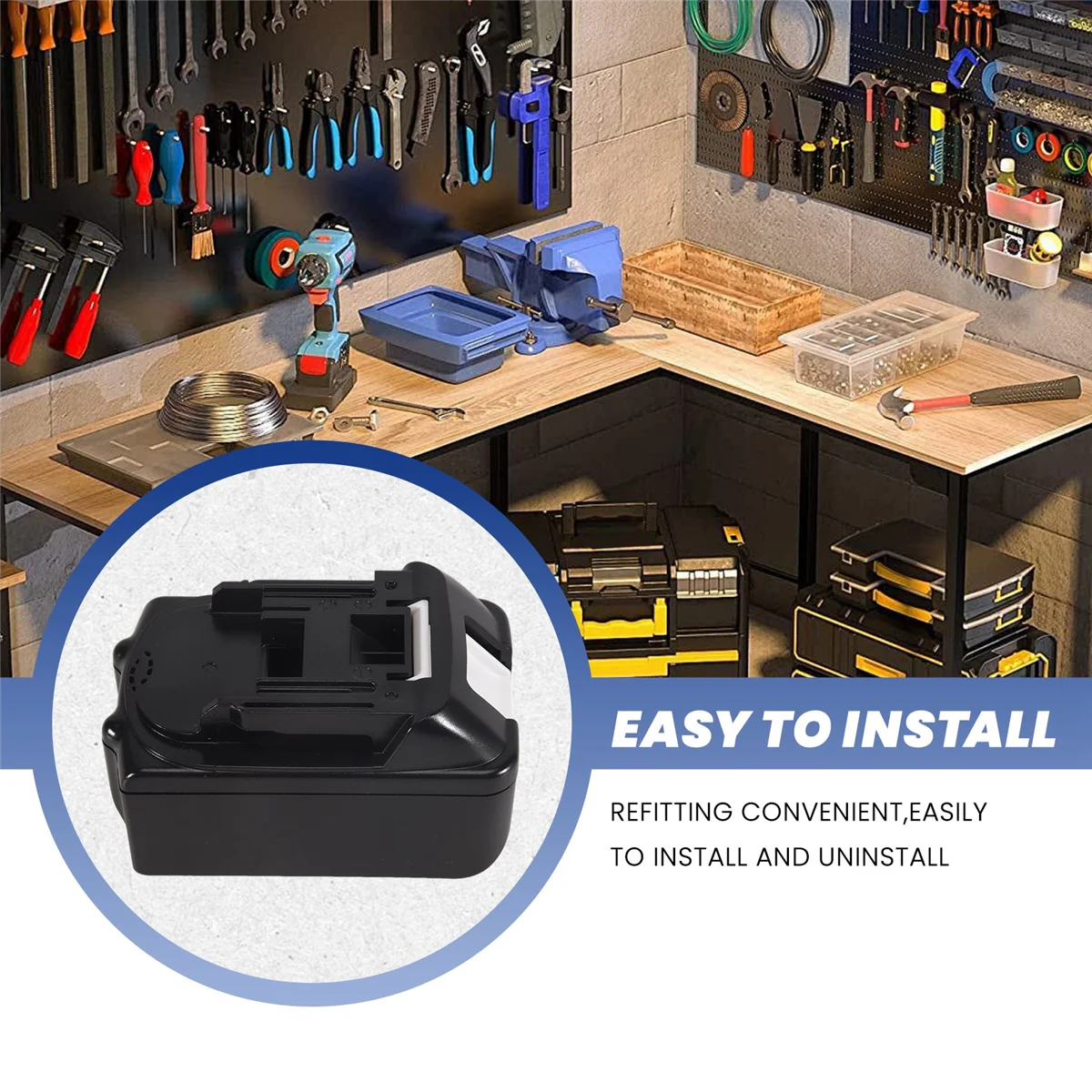 BL1830 with Li-Ion Power Tools Battery Case Replacement for Makita 18V BL1840 BL1850 Plastic Shell Vogue