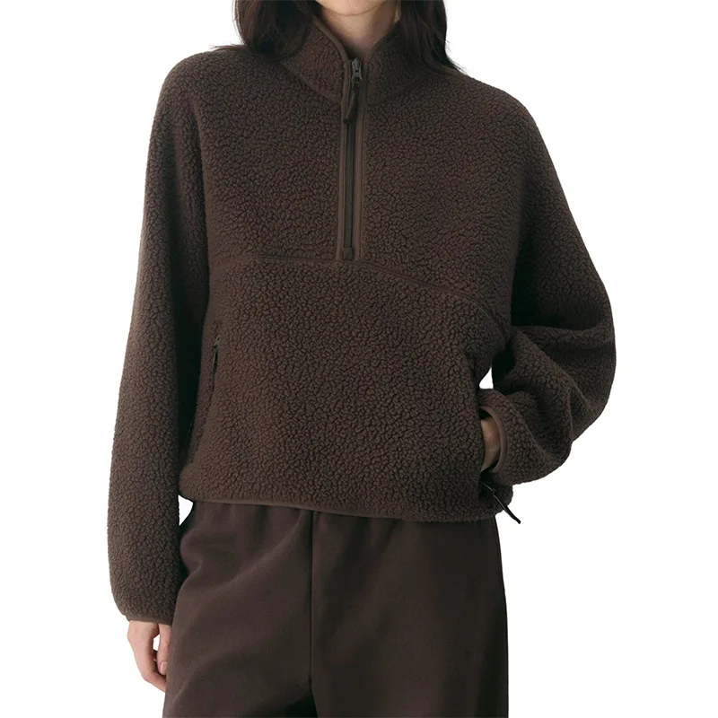 Women's Autumn and Winter New European Beautiful Women's Solid Color Fleece Sweater Wool Fashion Versatile Casual Sweater