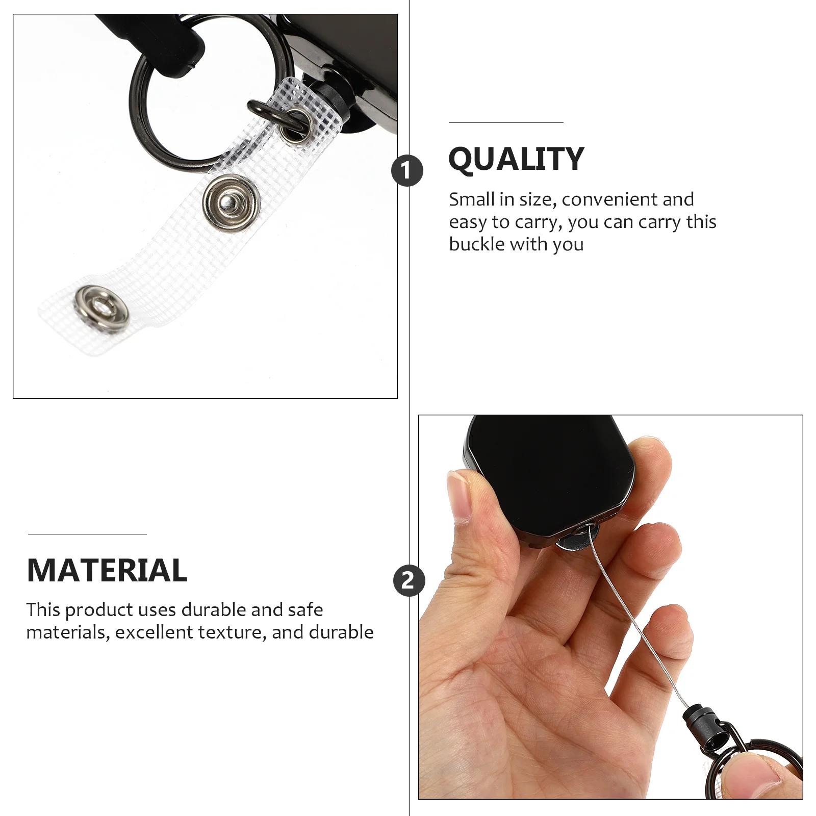 

1Pcs Silicone Keychain Badge Clip Retractable Id Holder for Students Professionals Easy Carry Card Holder Buckle Lightweight