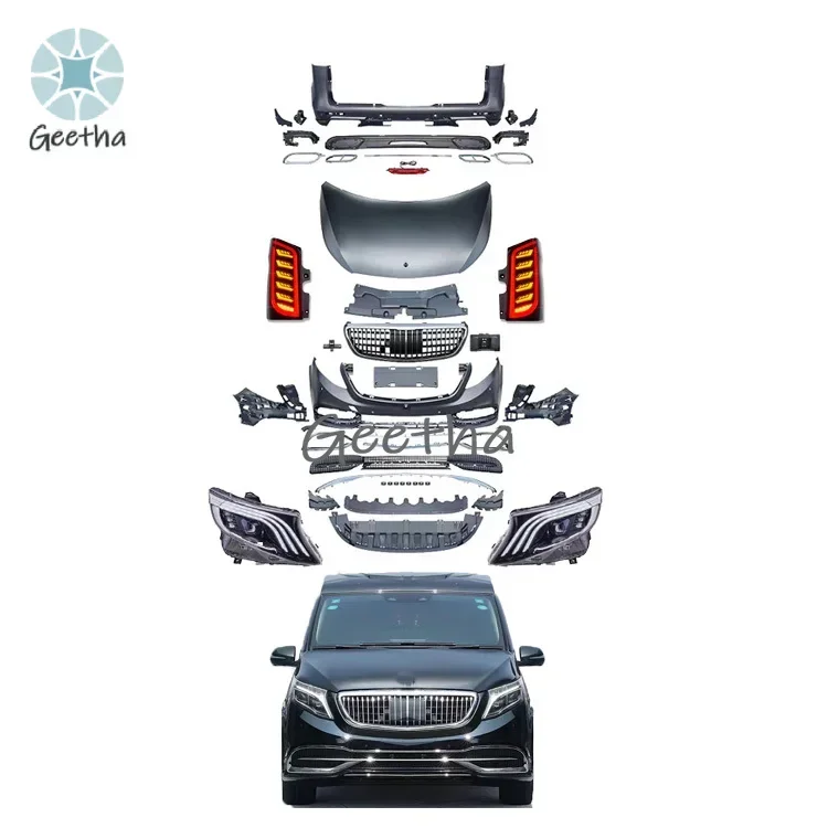 

Maybach style V-Class BodyKit Bumper Grille hood headlight tail light Body Kits for Mercedes-Benz V-Class W447 V260 V250 V220