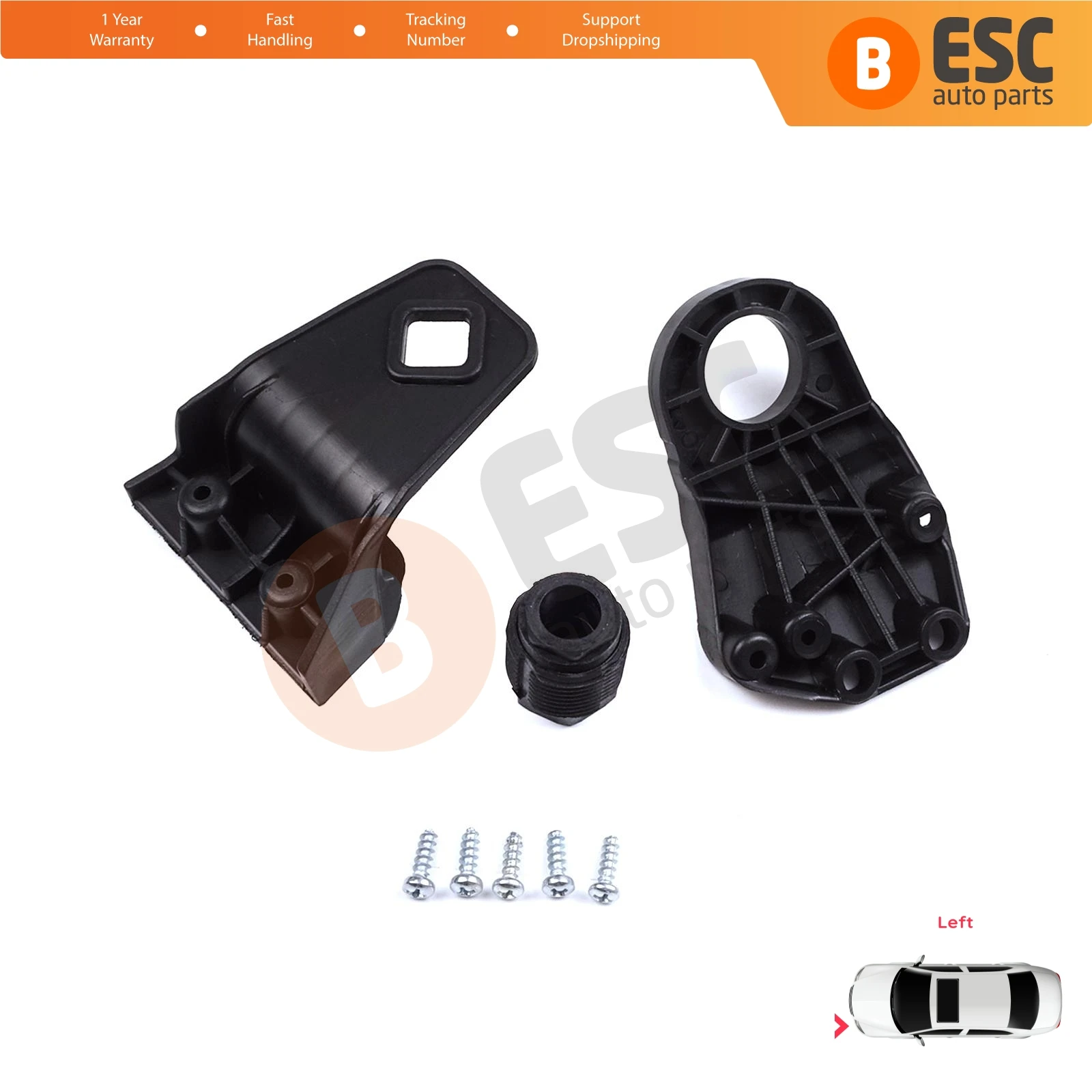 EHL564-1 Headlight Holder Mount Repair Bracket Tab Set Left Side for Audi A3 S3 MK3 8V 2012-2020 8V0998121