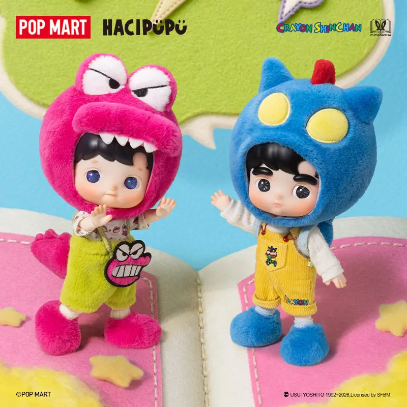 POPMART HACIPUPU CRAYON SHINCHAN Series 1/8 Action Figure Blind Box Toys Doll Cute Anime Figure Guess Bag Ornaments