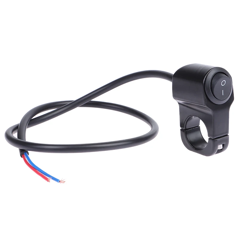 

1pc Motorcycle Handlebar Headlight ON/OFF Switch Scooter ATV Aluminum Alloy 2-Wire Black Light Waterproof Switchs 12V