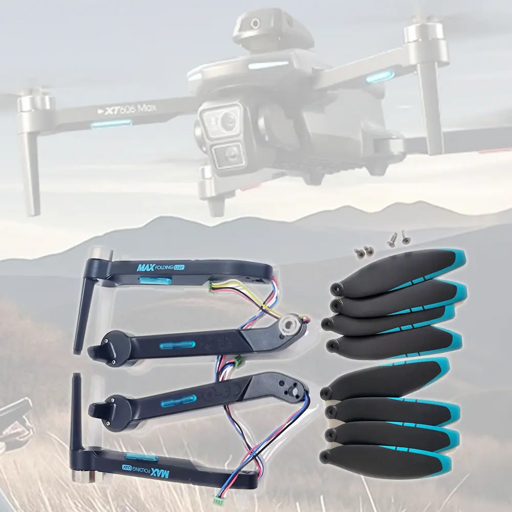 

LS-XT606 Drone Original Spare Part XT606 Propeller Blade + Full Motor Arm Front Rear Arms with Engine Part LSRC XT606 Accessory