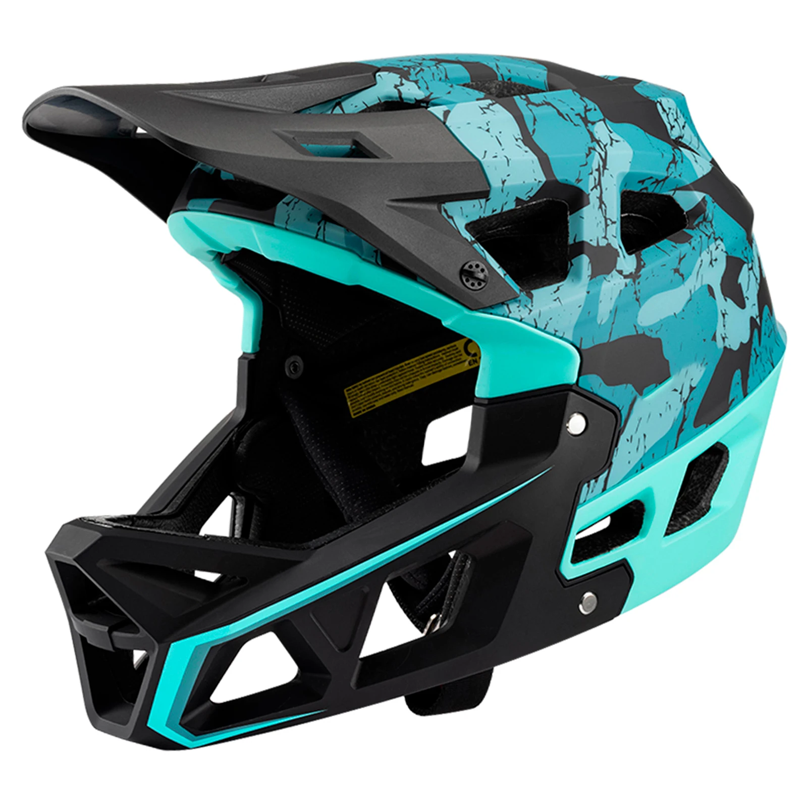 Draagbare mountainbikehelm voor volwassenen, downhill MTB helm voor heren/dames, mountainbikehelm met vizier, meer dan 31 ventilatieopeningen