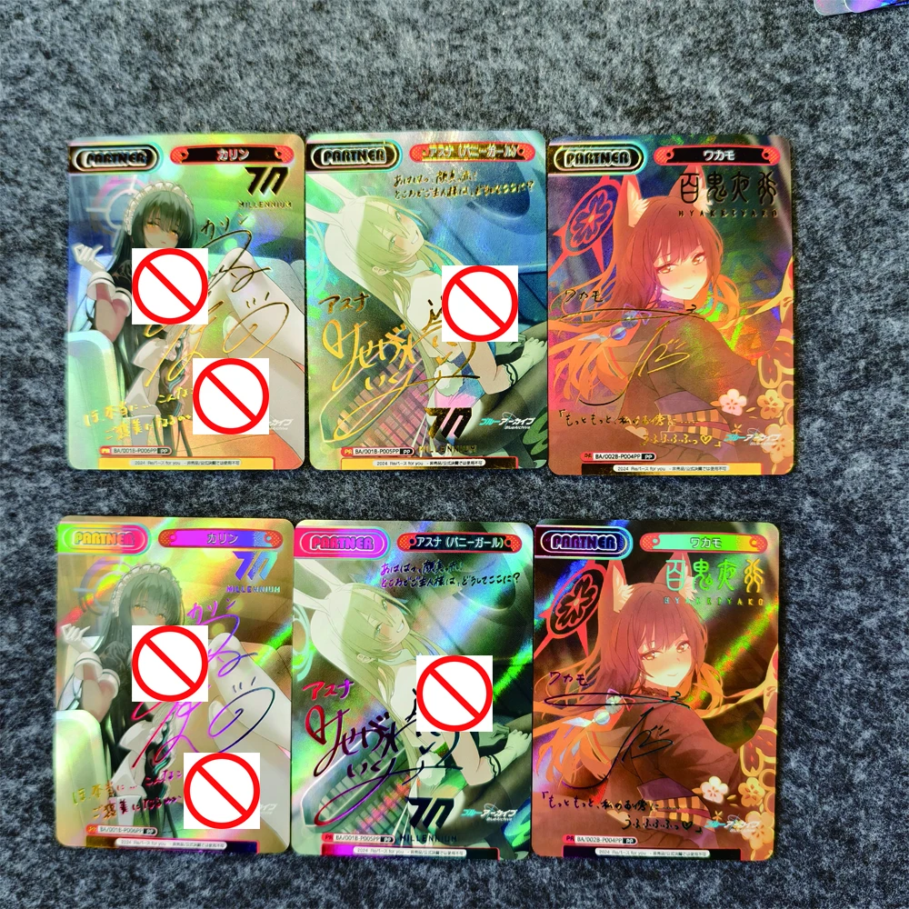 Tokisaki Kurumi Signature Card  Anime Collection Card Gold Stamping Refractive Color Rainbow Flash Textured Gifts