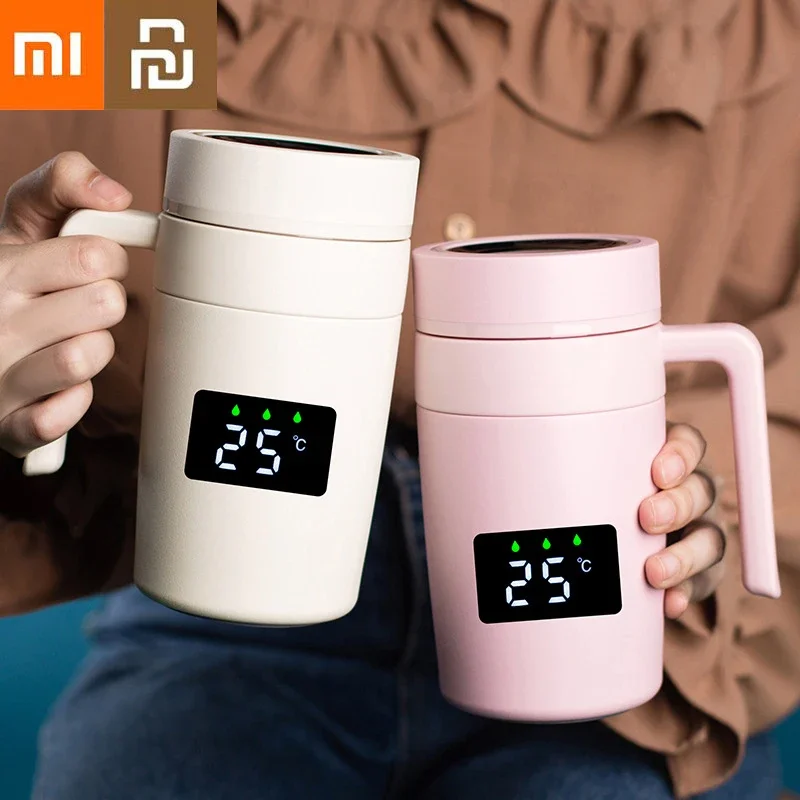 Xiaomi Thermos Flask Large Capacity 316 Stainless Steel Thermos Kettle Creative Smart Tea Grid Handle Digital Display Kettle Cup