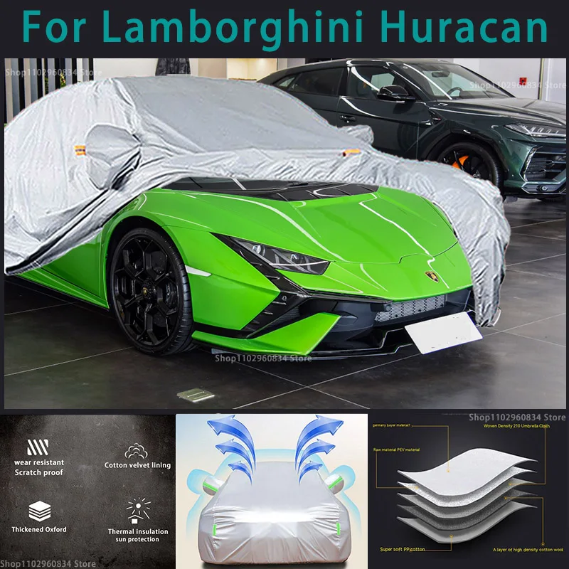 

Автомобильные чехлы для Lamborghini huracan 210T, уличная Защита от солнца, УФ-лучей, пыли, дождя, снега, защитный чехол для автомобиля