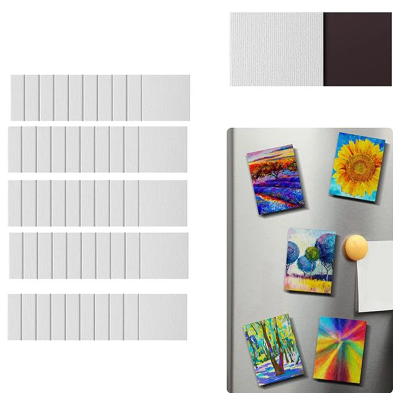 25 Pcs Magnetic Painting Canvas Panel Magnetic Mini Canvas Boards Canvas Blank Canvases For Painting Art Gift DIY Decor Durable