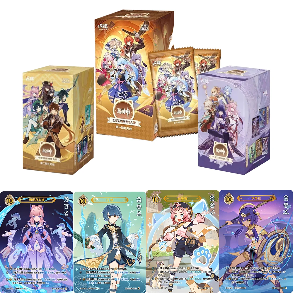 

Genuine Genshin Impact Genius Invokation TCG Limited Edition Premium Collectible Cards Game Peripherals Holiday Gifts