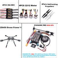 RC PIXHAWK PRO Flight Control M9N Carbon Fiber 450 Frame Kit I2C PPM OLED RGB LED Ardupilot Quadcopter BLHELI 30A 2212 Motor ESC