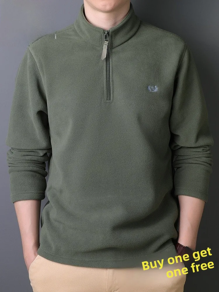 

Paul een Autumn Winter Fce Lined Military een Hoodie Men's Version oulder Length Zipper Embroidered Fce Base irt