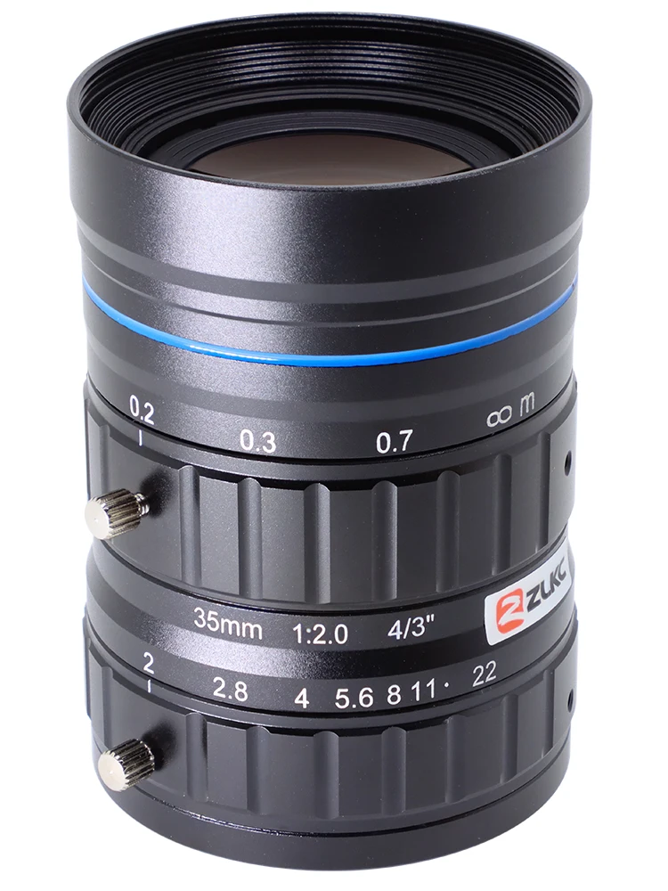 Industrial lens 35mm 4/3 inch large target surface 12 million pixel C-port manual aperture scanning lens CCD lens