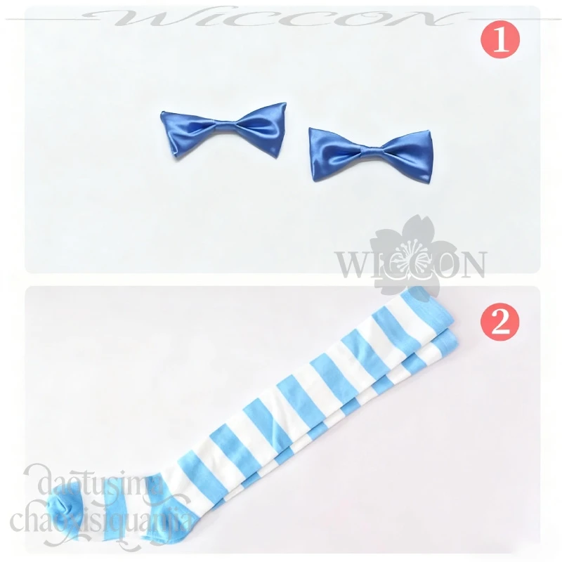 SWEETS PARADISE Coffee Maid Cosplay Anime New PANTY & STOCKING With GARTERBELT Kawaii Blue Sweet Lolita Cake Dress Wig Halloween