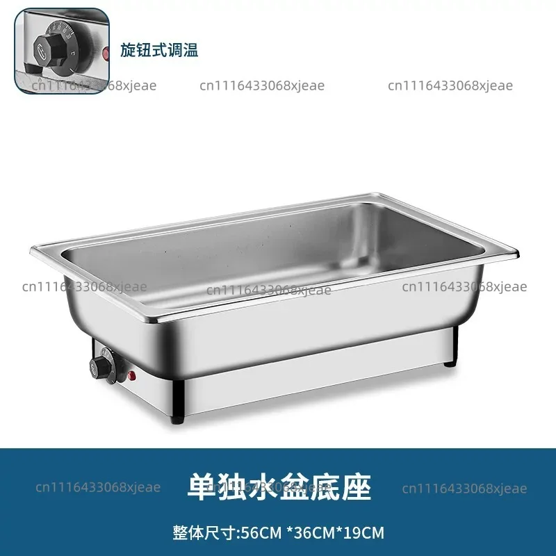 Stainless Steel Buffet Furnace Electric Heating Visual Transparent Clamshell Insulation Furnace Hotel Canteen Insulation Pot