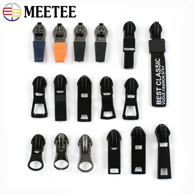 10/20/30Pcs 3#5#8#10# Reverse Zipper Sliders Waterproof Nylon Zippers Head Outdoor Jacket Tent Zip Pulls DIY Sewing Accessories