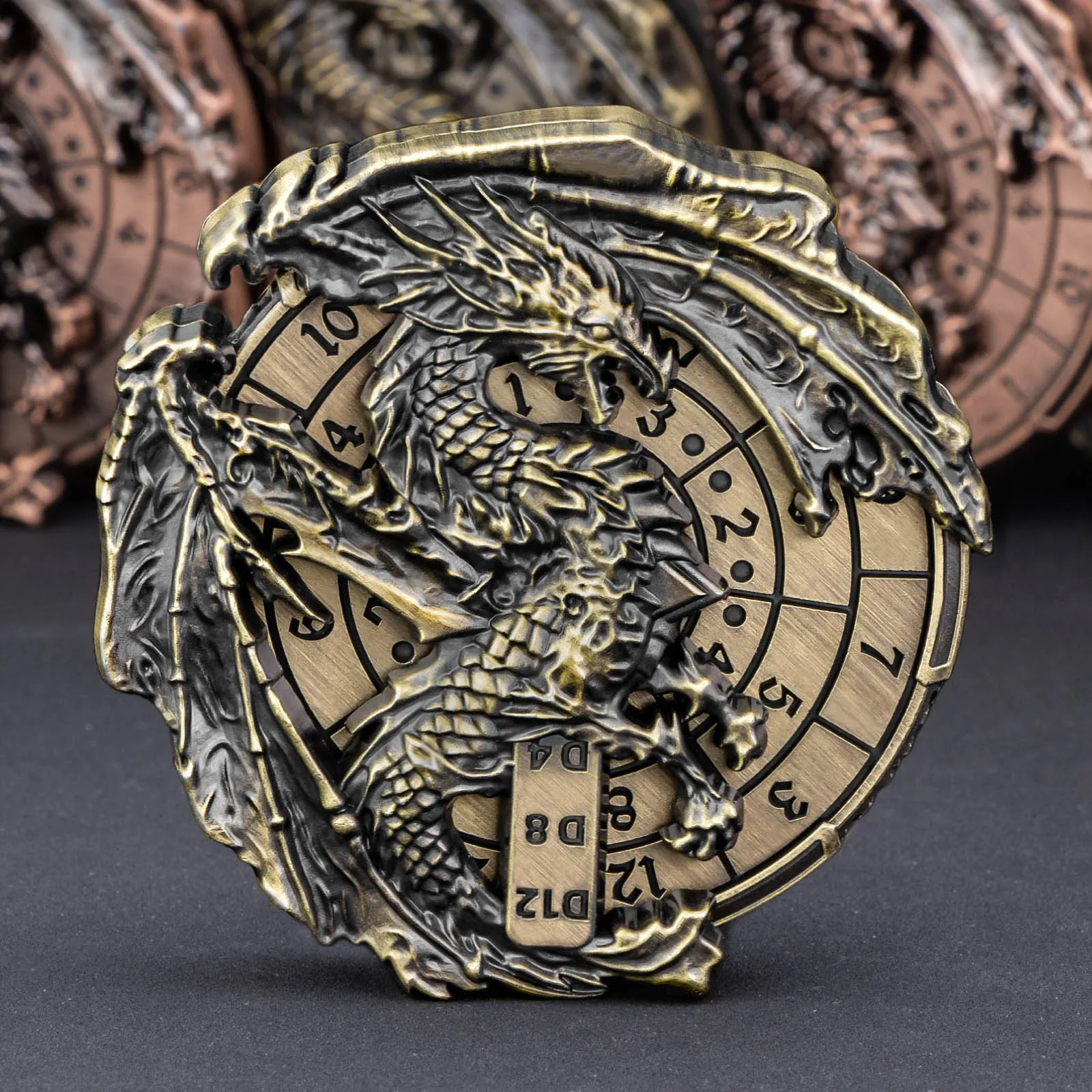 

DND Metal Roulette D&D Dice with Gift Box, 7 in 1 Fidget Spinner Dice Set, Dungeon and Dragon RPG Role Playing Gaming Dice Set