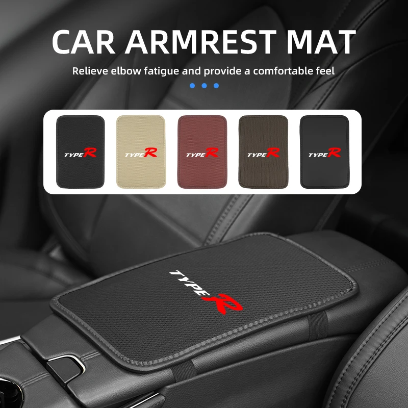 Car Armrest Box Pad Center Console Arm Rest Mat Auto Interior Accessories For Honda TypeR Civic Fit Jazz Accord CRV BRV HRV
