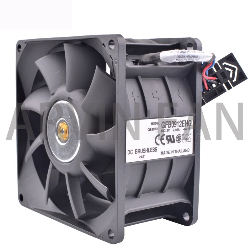 GFB0912EHG 9250 92x92x50mm 12V 2.10A Double Ball Bearing Double Motor Double Fan Leaves High Speed Server Cooling Fan