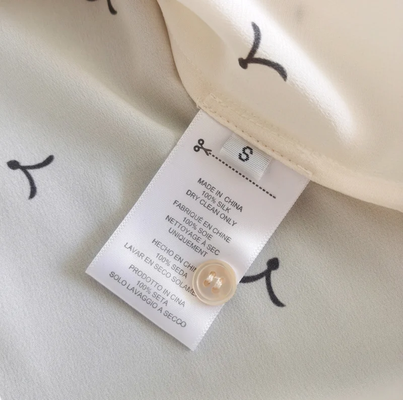 Birdtree 100%Real Silk Women Lace-up Shirt Bow Collar Vintage Print Long Sleeve Commute Blouse Office Lady 2024 Spring T41115QM