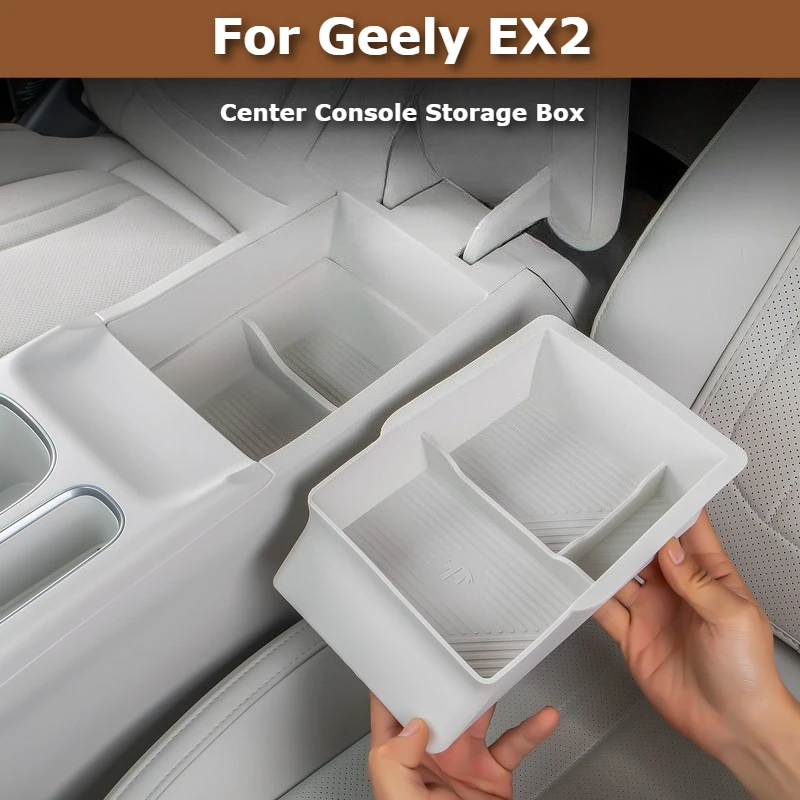 

For Geely EX2 Proton e.MAS 5 Xingyuan Center Console Storage Box Armrest Organizer Double Layer Tray Interior Accessories