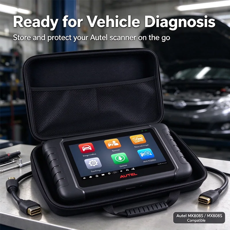 Protective Carrying Case For Autel MaxiCheck MX808S & MK808S OBD2 Scanner, Shockproof Dustproof Storage Bag For Auto Scan Tool