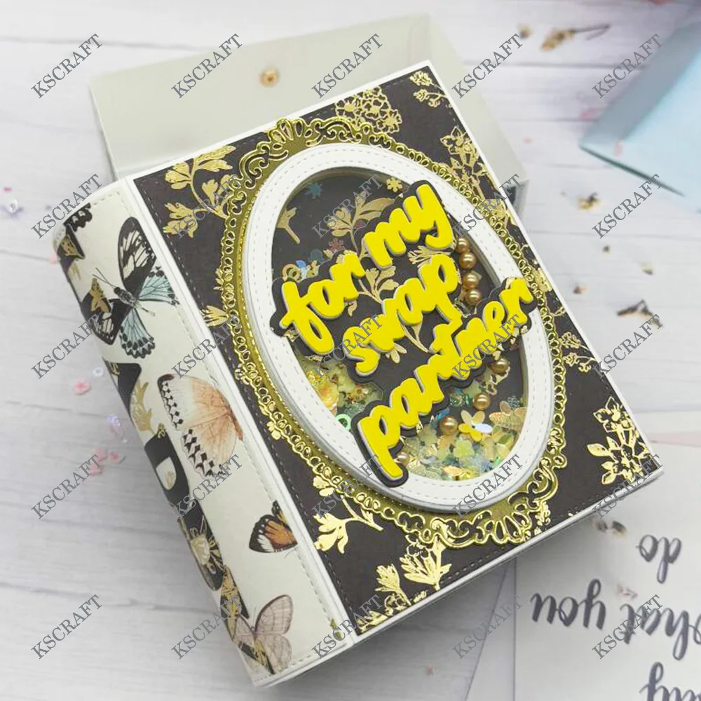 KSCRAFT 3D książka z szufladą wykrojniki szablony dla DIY Scrapbooking dekoracyjne tłoczenie kartki DIY