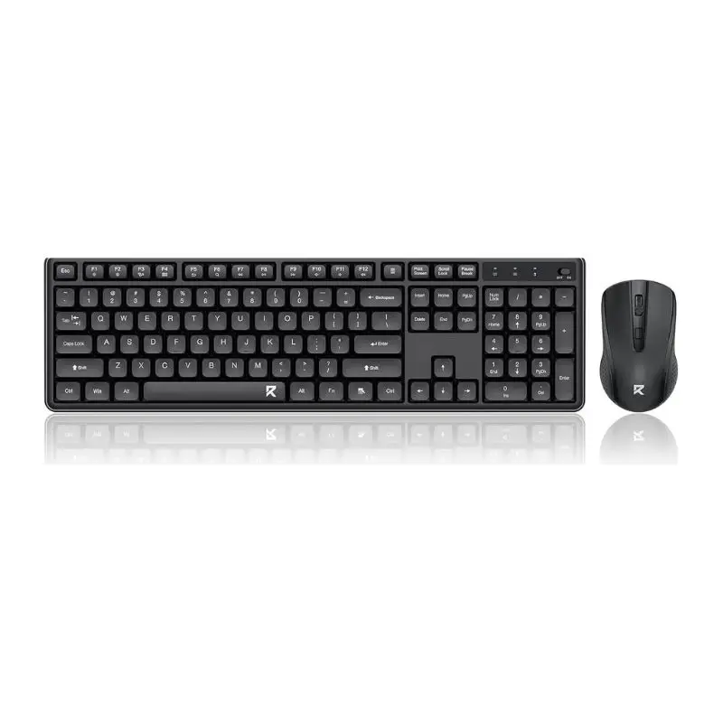 Redragon BS7634 104 Keys Wireless Keyboard And Mouse Combo 2.4Ghz Low-Profile Membrane Keyboard with Low Profile Design